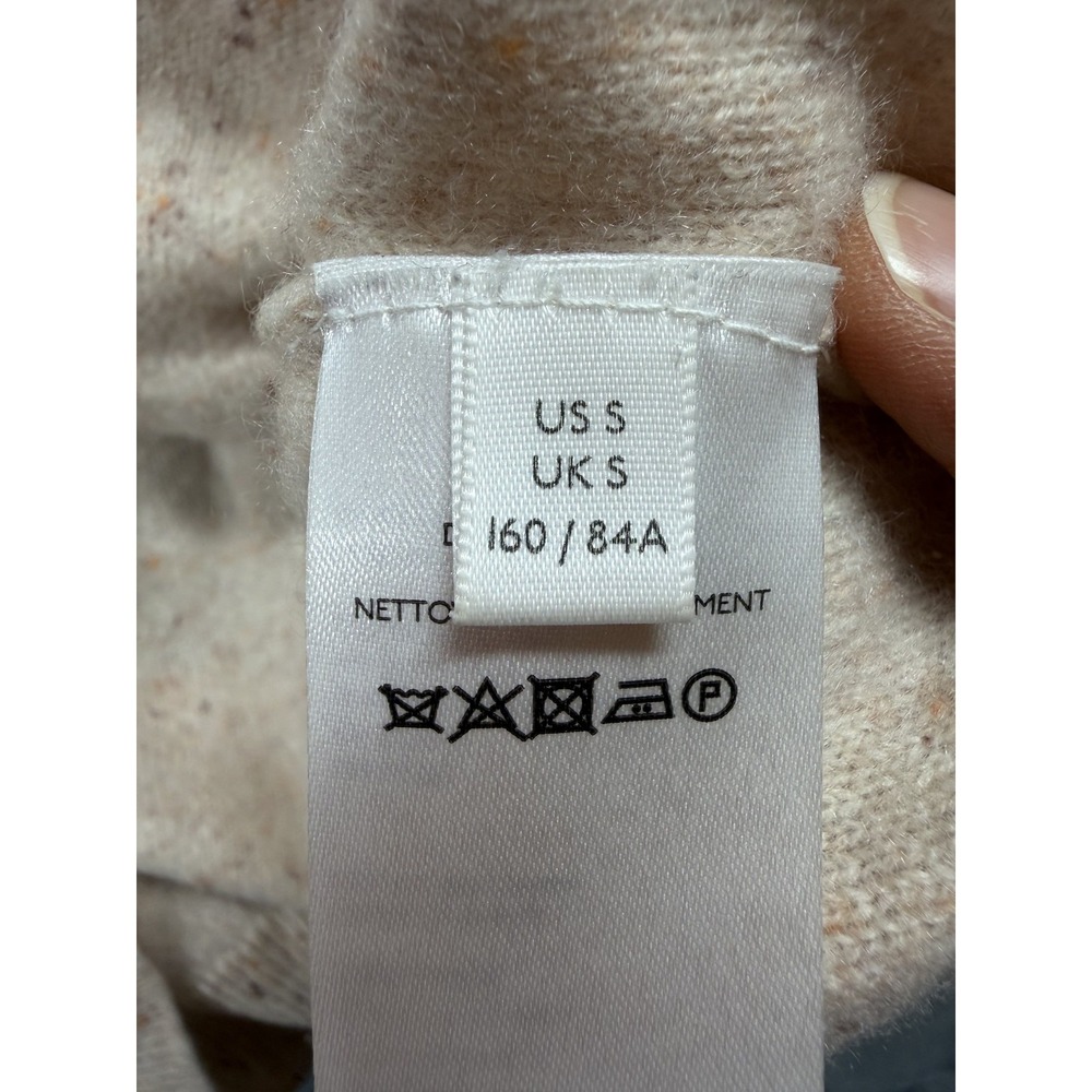 Pilcro 100% Cashmere Sweater Women S Creamsicle Fleck Henley Anthropologie - Picture 6 of 9